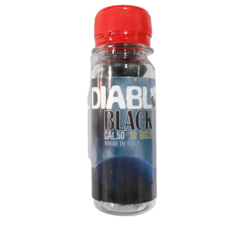 DIABLO BIODEGRADABLE POLYMER BALLS BLACL Cal .50 – 30 ROUNDS (Code 989698)