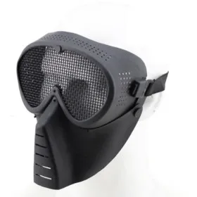 Airsoft face protection mask Small Fly black with steel mesh