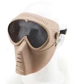 MASCHERA PROTEZIONE FACCIALE SOFTAIR SMALL FLY CON RETE METALLICA TAN KR014T