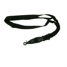 CINGHIA TRACOLLA SOFTAIR TATTICA BUNGEE 1 PUNTO NERA GANCIO IN METALLO RP-1009-B