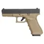 WE GAS PISTOL G17 GEN4 TAN AND BLACK W057BT