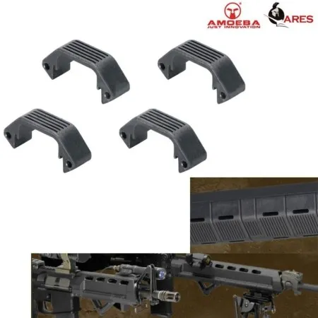 KIT 4 PEZZI SPACER SMALL PER PARAMANI MODULARI ARES AMOEBA NERO AR-DH015B