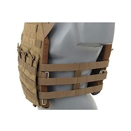 GILET TATTICO SOFTAIR JPC TACTICAL VEST JUMPER PLATE CARRIER COYOTE BROWN  EM7344CB