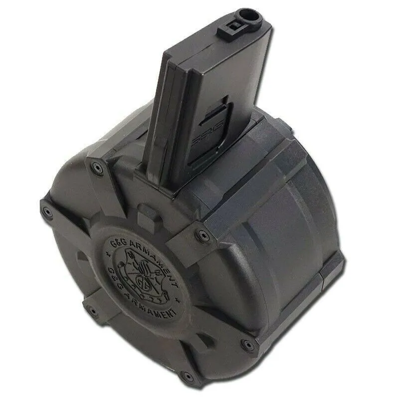 AUTO WINDING DRUM MAG 2300BBS FOR M4 M16 BATTERY INCLUDED G08170 G&G