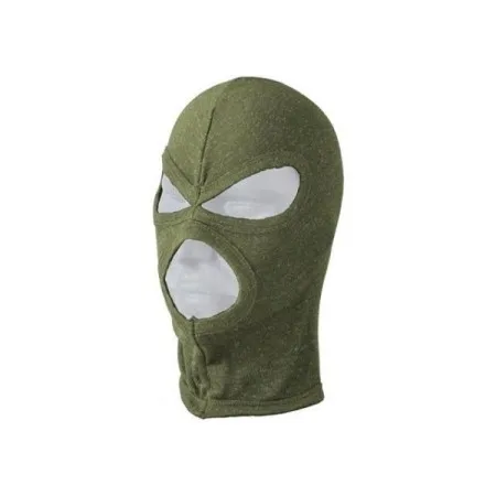 3 HOLES 100% COTTON GREEN BALACLAVA D5-1935 OD