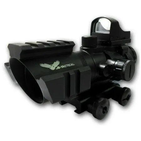 JS-TACTICAL RIFLE SCOPE AND RED GREEN DOT SIGHT COMBO JS-4*32-HD107