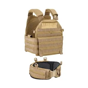 DEFCON 5 TACTICAL VEST MOLLE CARRIER BODY ARMOUR WITH BELT COYOTE TAN D5-BAV13 CT