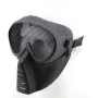 Vista frontale maschera Small Fly softair con rete acciaio nera
