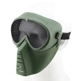 MASCHERA PROTEZIONE FACCIALE SOFTAIR SMALL FLY CON RETE METALLICA VERDE KR014V