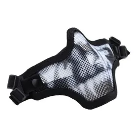 AIRSOFT STEEL MESH MASK BLACK SKULL KR001BN