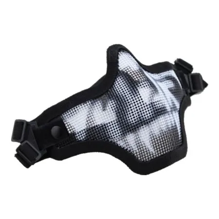 AIRSOFT STEEL MESH MASK BLACK SKULL KR001BN