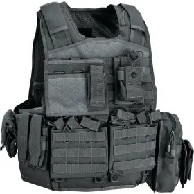 TACTICAL VEST BODY ARMOR CARRIER SET BLACK DEFCON 5 D5-BAV06 B
