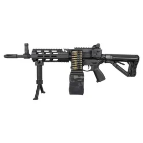 FUCILE ELETTRICO CM16 LMG STEALTH MITRAGLIATRICE GG-CM16LMGS EGC-16P-LMG-SNB-NCM G&G