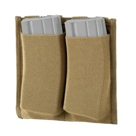 DEFCON 5 LOW PROFILE ELASTIC 5.56 DOUBLE MAGAZINE POUCH COYOTE TAN D5-M4LPDP CT