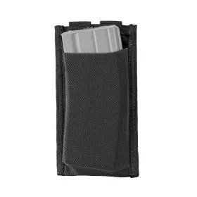 DEFCON 5 LOW PROFILE ELASTIC M4 5.56 SINGLE MAGAZINE POUCH BLACK FOR LONG WEAPON D5-M4LPSP B