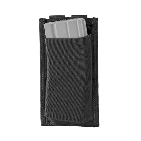 DEFCON 5 LOW PROFILE ELASTIC M4 5.56 SINGLE MAGAZINE POUCH BLACK FOR LONG WEAPON D5-M4LPSP B