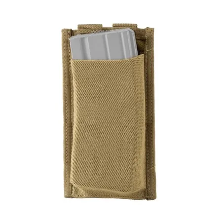 DEFCON 5 LOW PROFILE ELASTIC M4 5.56 SINGLE MAGAZINE POUCH COYOTE TAN FOR LONG WEAPON D5-M4LPSP CT
