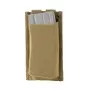 DEFCON 5 LOW PROFILE ELASTIC M4 5.56 SINGLE MAGAZINE POUCH COYOTE TAN FOR LONG WEAPON D5-M4LPSP CT