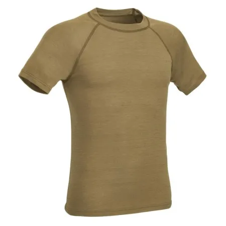 DEFCON 5 T-SHIRT INVERNALE IN 100% LANA MERINO COYOTE BROWN  D5-1795 CB