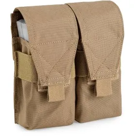 OUTAC DOUBLE M4 - AK POUCH PORTA CARICATORE MOLLE COYOTE TAN 2 POSTI OT-M4AK CT