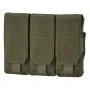DEFCON 5 TRIPLE MOLLE MAGAZINE POUCH FOR 6 MAGAZINE M4 5.56 OD GREEN D5-M4AK3 OD