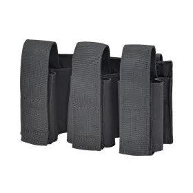 DEFCON 5 TRIPLE 40 MM GRANADE MOLLE POUCH 1000 DEN BLACK D5-GP03/3 B