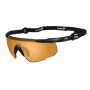 WILEY X SABER ADVANCED SMOKE CLEAR RUST LENSES - BLACK FRAME WY-SABER308