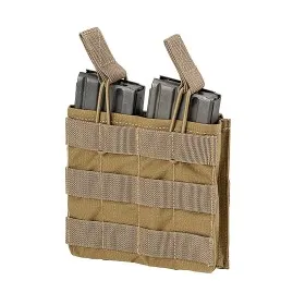 PORTA CARICATORE MOLLE M4 AK DOPPIO APERTO DEFCON 5 COYOTE TAN D5-M4AKDO CT
