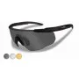 WILEY X SABER ADVANCED SMOKE CLEAR RUST LENSES - BLACK FRAME WY-SABER308