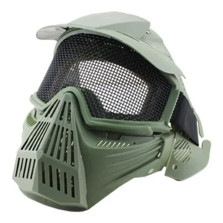 maschera softair a rete metallica integrale C007 verde