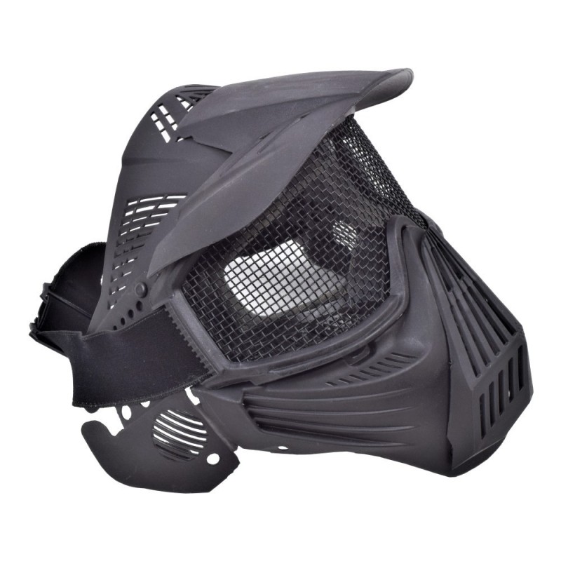 WOSPORT PROTECTION MASK WITH STEEL MESH BLACK C007B