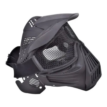 airsoft black metal mesh mask full face C007B