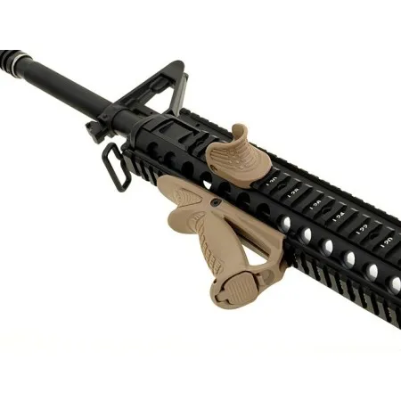 Impugnatura Anteriore Angolata Per Airsoft - In Nylon, Per Binari Picatinny 20mm, Ergonomica, Nero - Foto 2