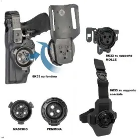 SISTEMA MODULARE DI ATTACCO RAPIDO E BLOCCO GIREVOLE VEGA HOLSTER 8K33