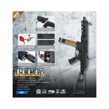 G G Electric Rifle Pcc45 Etu 2 0 And Upgraded 4 Gen Mosfetgg Pcc45 Egc Pcc 045 Bnb Ncm