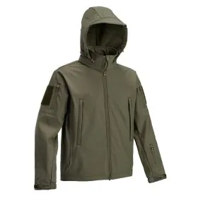 DEFCON 5 GIACCA TATTICA SOFTSHELL CON CAPPUCCIO STACCABILE OD GREEN D5-3430 OD