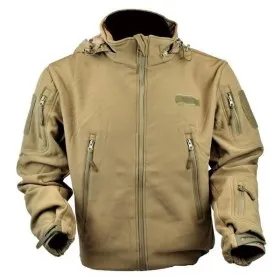 GIACCA SOFTSHELL SHARK SKIN BROWN INTERNO FELPATO ANTI-VENTO E ANTI-ACQUA  JS-TACTICAL  JW-BR