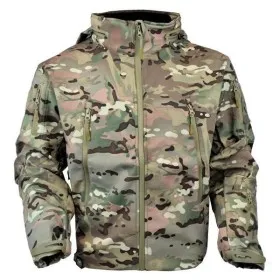 GIACCA SOFTSHELL SHARK SKIN MULTICAM INTERNO FELPATO ANTI-VENTO E ANTI-ACQUA  JS-TACTICAL  JW-MC