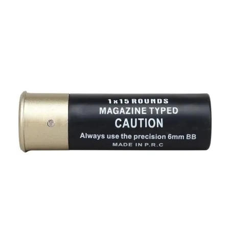 WOSPORT SHOTGUN SHELL MAGAZINE 1X15 - 6 PIECES BLACK WO-EX15B