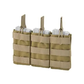 DEFCON 5 TRIPLE OPEN MOLLE MAGAZINE POUCH 1000 DEN M4 COYOTE TAN M4AK3DO CT