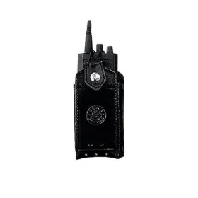 VEGA HOLSTER 1R00 PORTA RADIO IN PELLE UNIVERSALE DA CINTURA NERO BIANCO CC PS