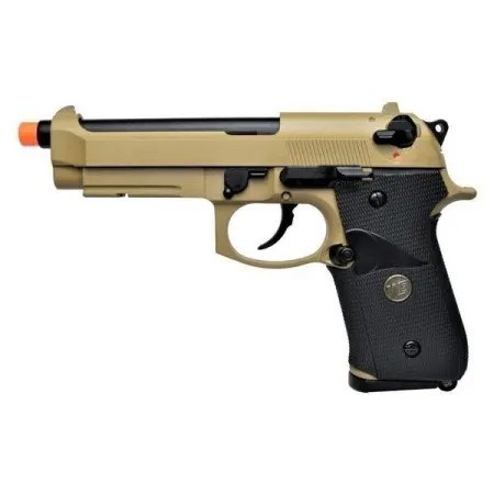 WE B92F M9A1 TAN vista frontale - pistola softair full metal W048T