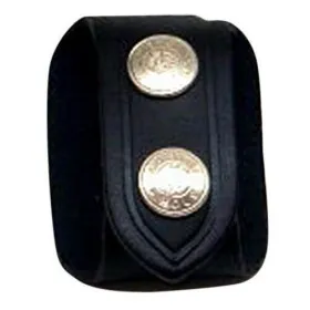 VEGA HOLSTER 1V01 DISTANZIALE ASOLA DOPPIA IN PELLE DOPPIO BOTTONE NERO BIANCO