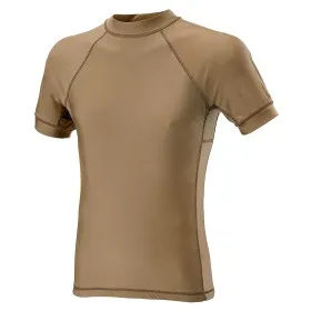DEFCON 5 D5-1790 CT T-SHIRT MANICA CORTA IN LYCRA COYOTE TAN CON RETINE DI AEREAZIONE