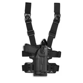 VEGA HOLSTER VKLW8 WARRIOR THIGH HOLSTER IN POLYMER FOR GUNS WITH TORCH OR LASER
