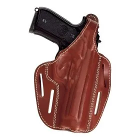 VEGA HOLSTER H199 FONDINA BERETTA 92/98 IN CUOIO A SGANCIO RAPIDO PANCAKE 4 FORI FODERATA