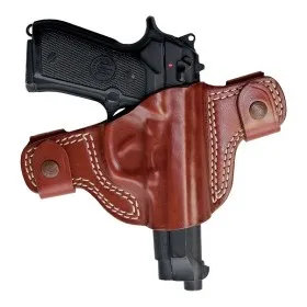 VEGA HOLSTER FV1 FONDINA INCLINATA DA CINTURA IN CUOIO CON BOTTONI