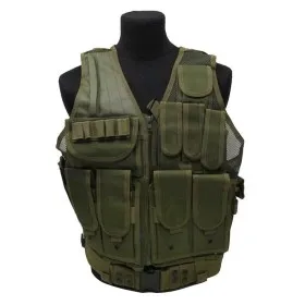 GILET TATTICO SOFTAIR TACTICAL VEST 11 TASCHE CON CINTURONE VERDE E FONDINA EXAGON EX-V45V