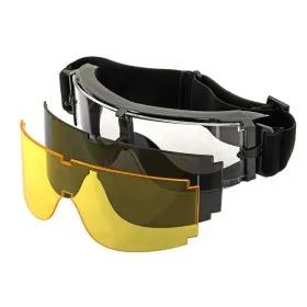 OCCHIALI SOFTAIR ANTI APPANNAMENTO FASCIA ELASTICA X800 STILE CON 3 LENTI DI RICAMBIO YH306