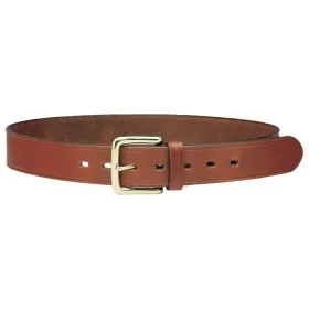 VEGA HOLSTER 1C00 LEATHER BELT SOLID BROWN BRASS BUKLE 4 CM